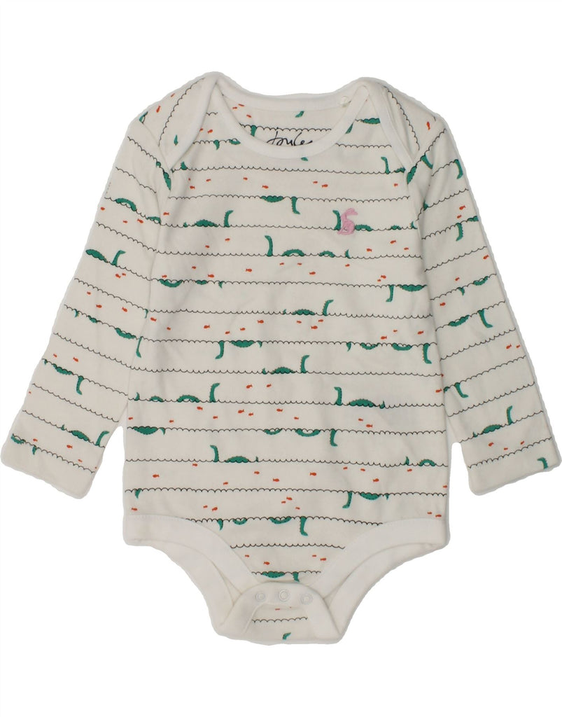 JOULES Baby Girls Long Sleeve Graphic Bodysuit 3-6 Months White | Vintage Joules | Thrift | Second-Hand Joules | Used Clothing | Messina Hembry 