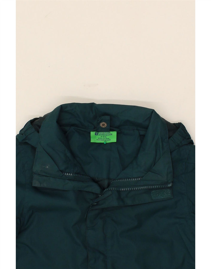 MOUNTAIN WAREHOUSE Boys Hooded Windbreaker Jacket 5-6 Years Green Vintage Mountain Warehouse and Second-Hand Mountain Warehouse from Messina Hembry 