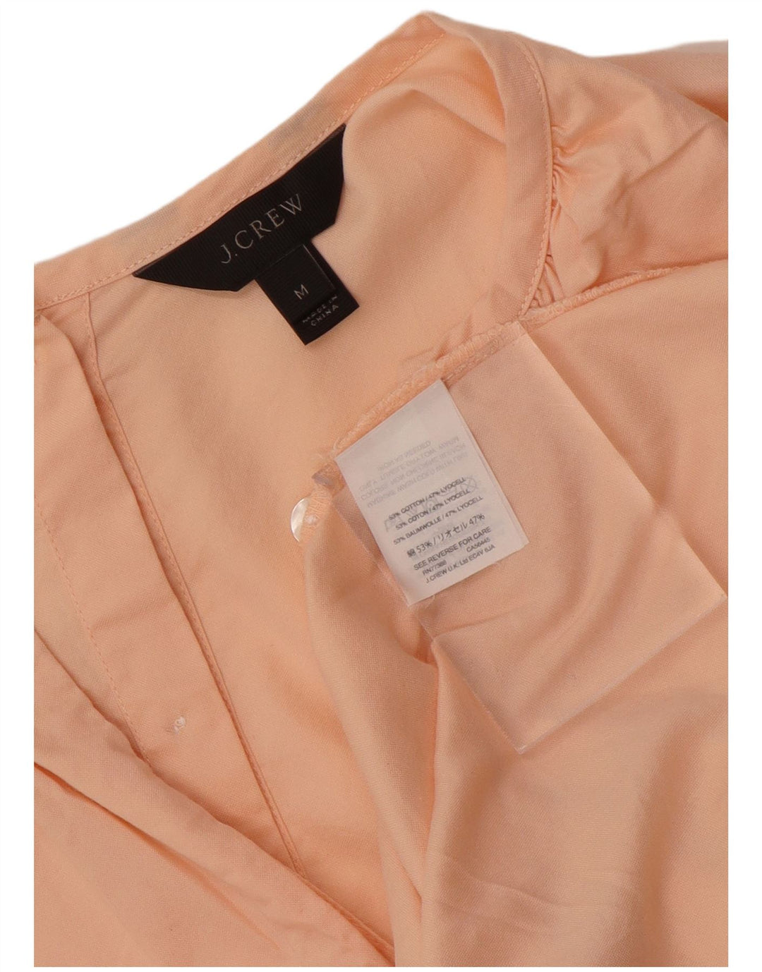 J. Crew Womens Front Tie Blouse Top UK 14 Medium Pink Cotton