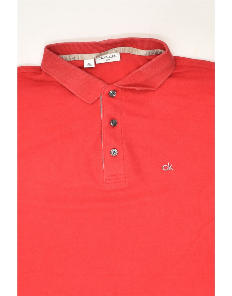 CALVIN KLEIN Mens Golf Polo Shirt Medium Red Cotton | Vintage Calvin Klein | Thrift | Second-Hand Calvin Klein | Used Clothing | Messina Hembry 