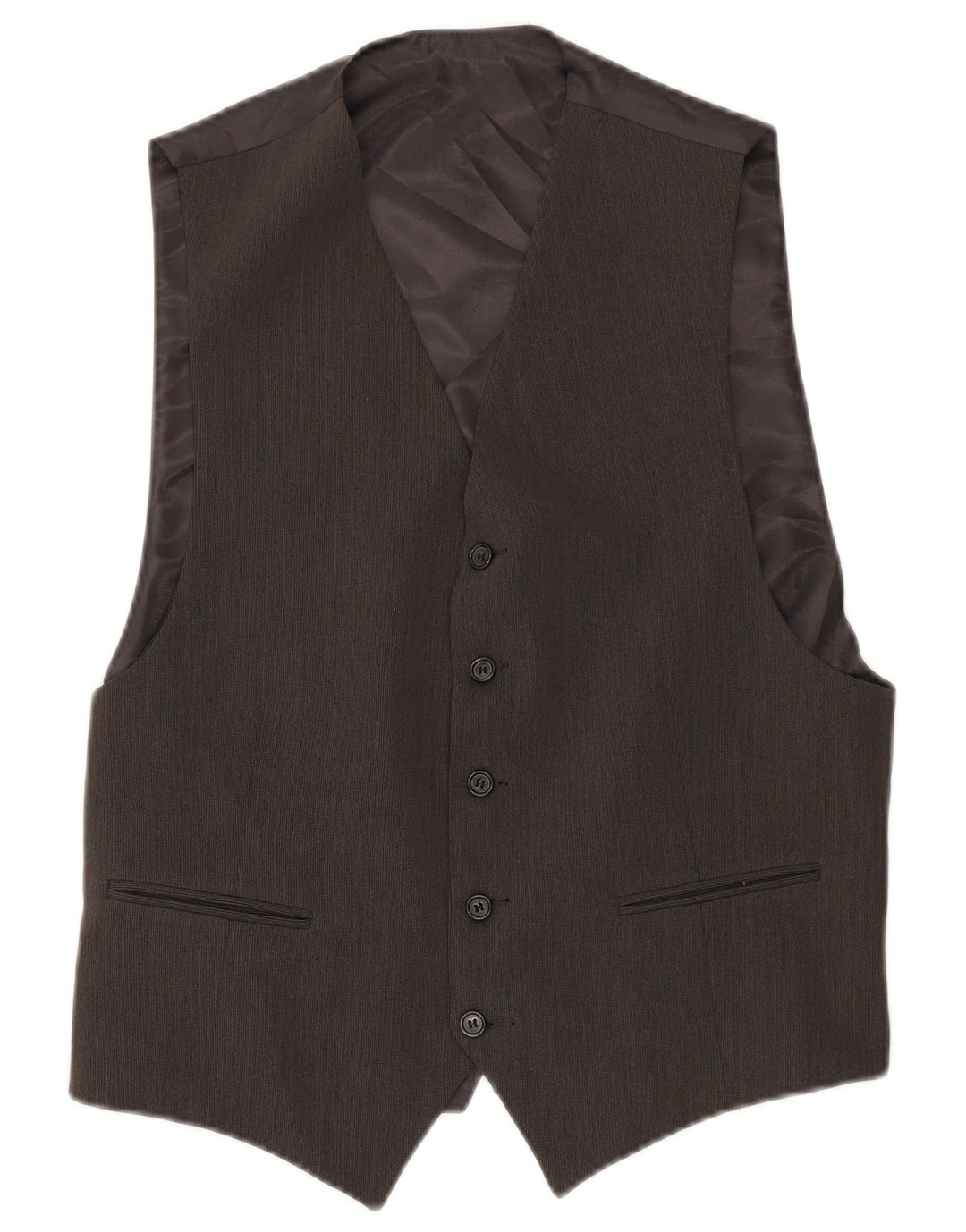 Vintage Mens Waistcoat IT 50 Medium Black