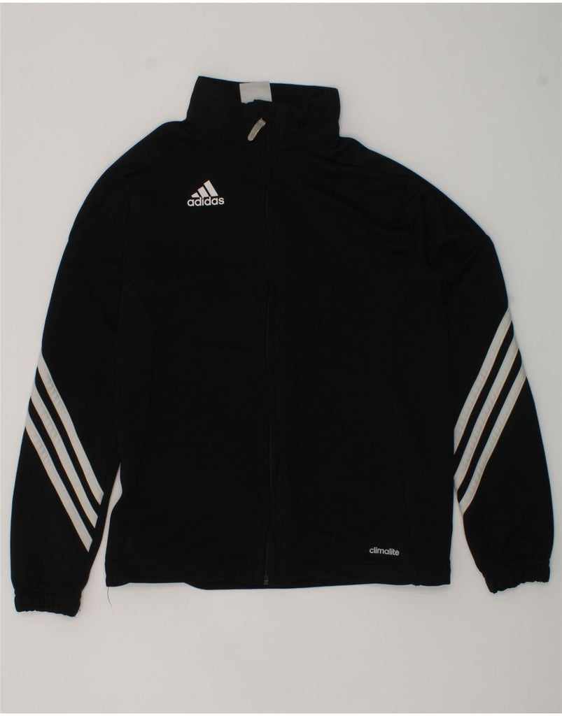 ADIDAS Boys Tracksuit Top Jacket 9-10 Years Black Polyester | Vintage Adidas | Thrift | Second-Hand Adidas | Used Clothing | Messina Hembry 