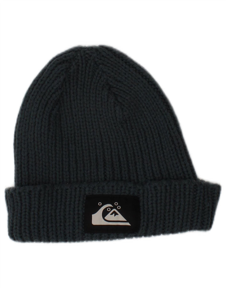 Quiksilver Mens Graphic Knit Beanie Hat One Size Navy Blue Acrylic Winter