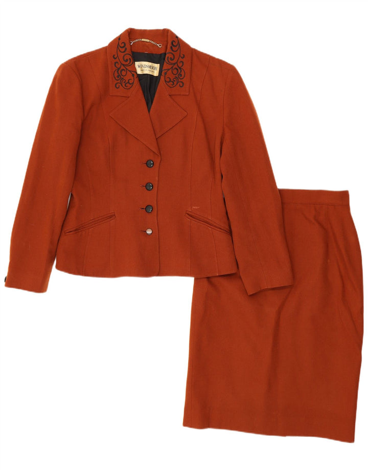 Windsmoor Womens Oversized 2 Piece Skirt Set UK 8 Small W26  Brown New Wool