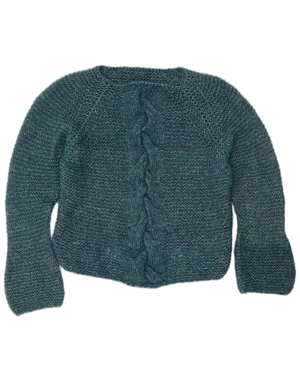 Vintage Womens Boat Neck Jumper Sweater UK 16 Large Blue