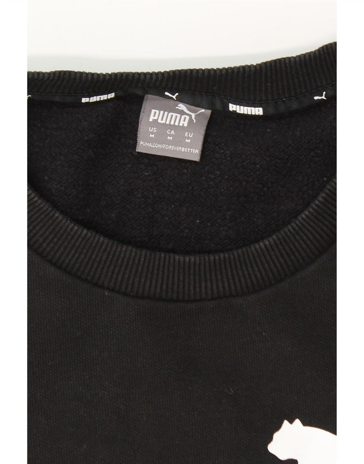 Puma Mens Graphic Sweatshirt Jumper Medium Black