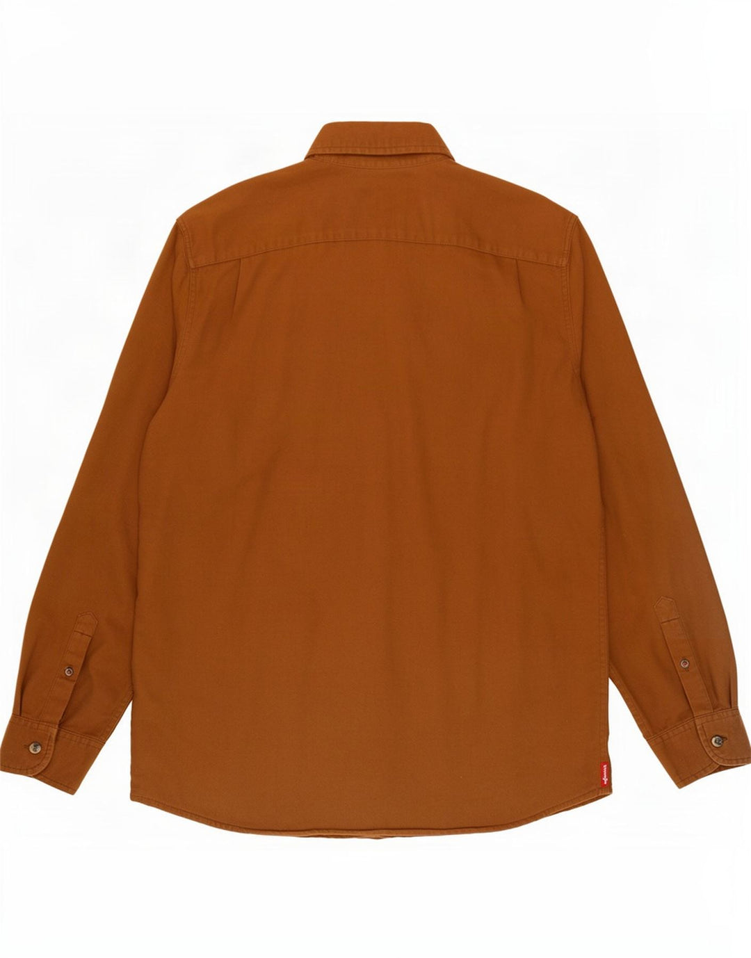 Wrangler Mens Shirt Medium Brown Cotton