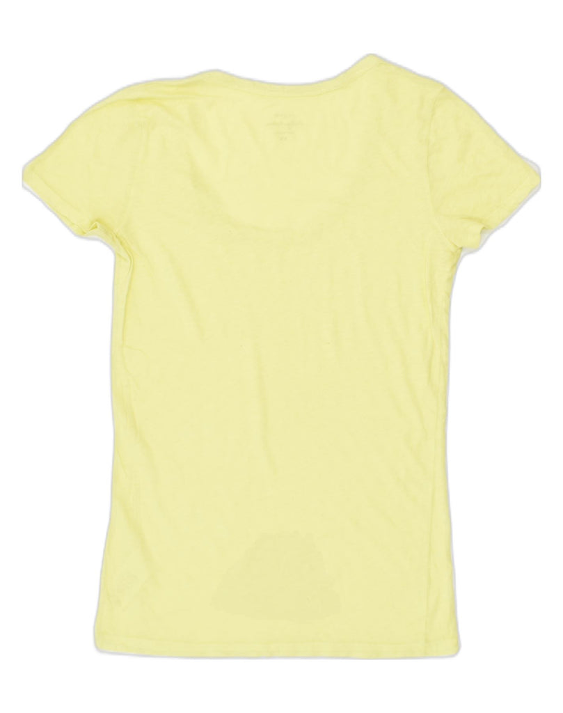 J. CREW Womens T-Shirt Top UK 4 XS Yellow Cotton | Vintage J. Crew | Thrift | Second-Hand J. Crew | Used Clothing | Messina Hembry 