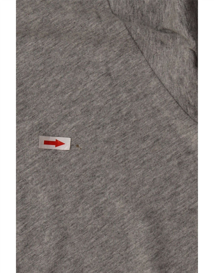 RUSSELL ATHLETIC Mens Top Long Sleeve Small Grey Flecked Cotton