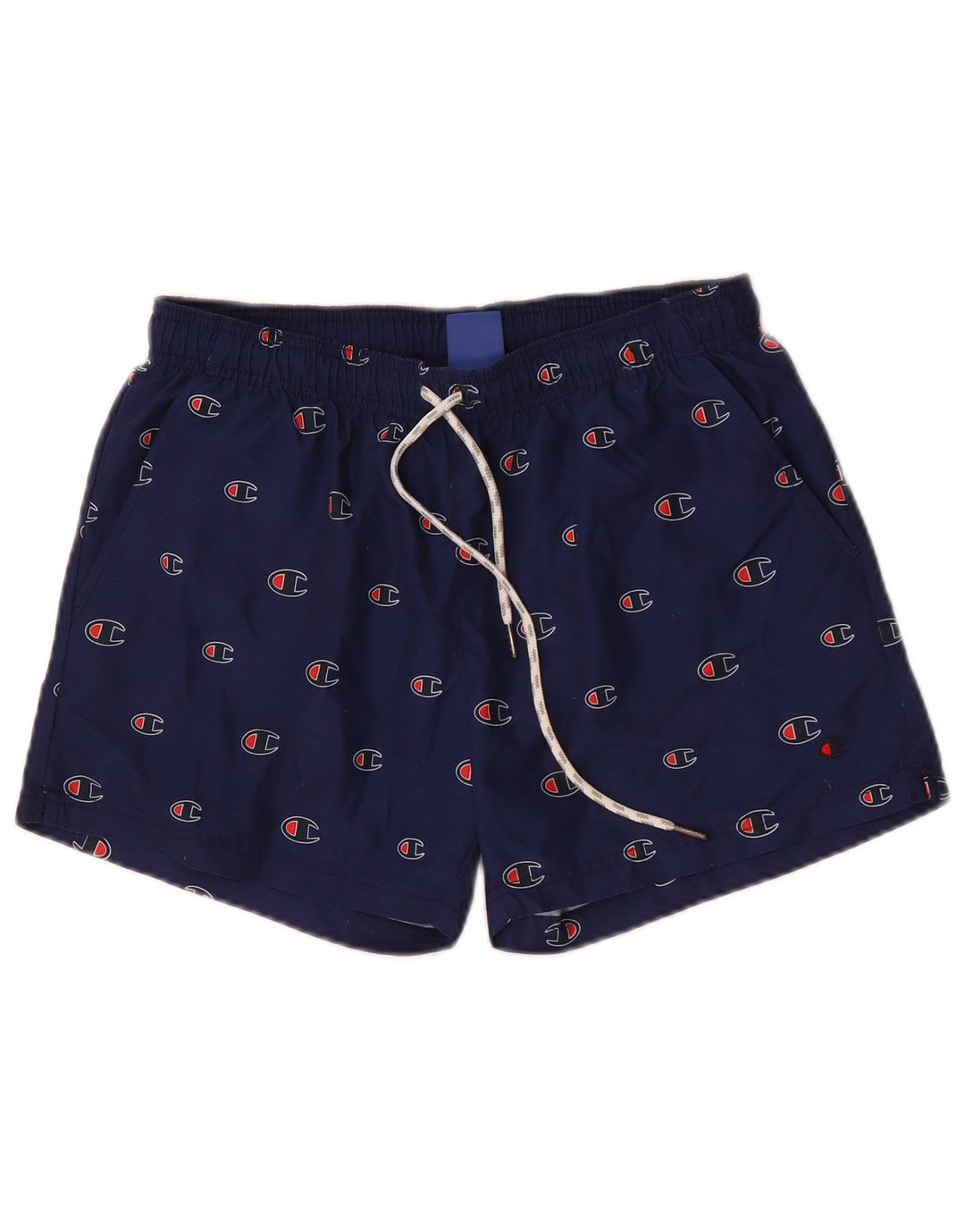 Champion Mens Graphic Swimming Shorts Medium Navy Blue Polyester