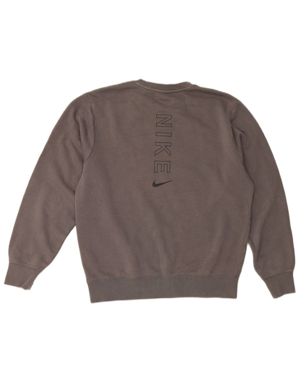 Nike Mens Graphic Sweatshirt Jumper Medium Grey Colourblock Cotton