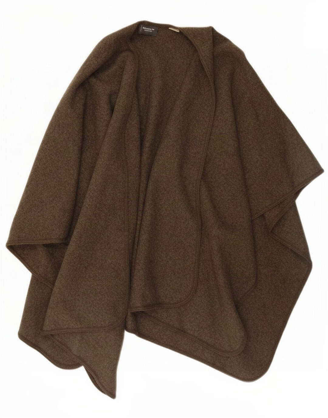 Vintage Womens Poncho Coat One Size Khaki Virgin Wool