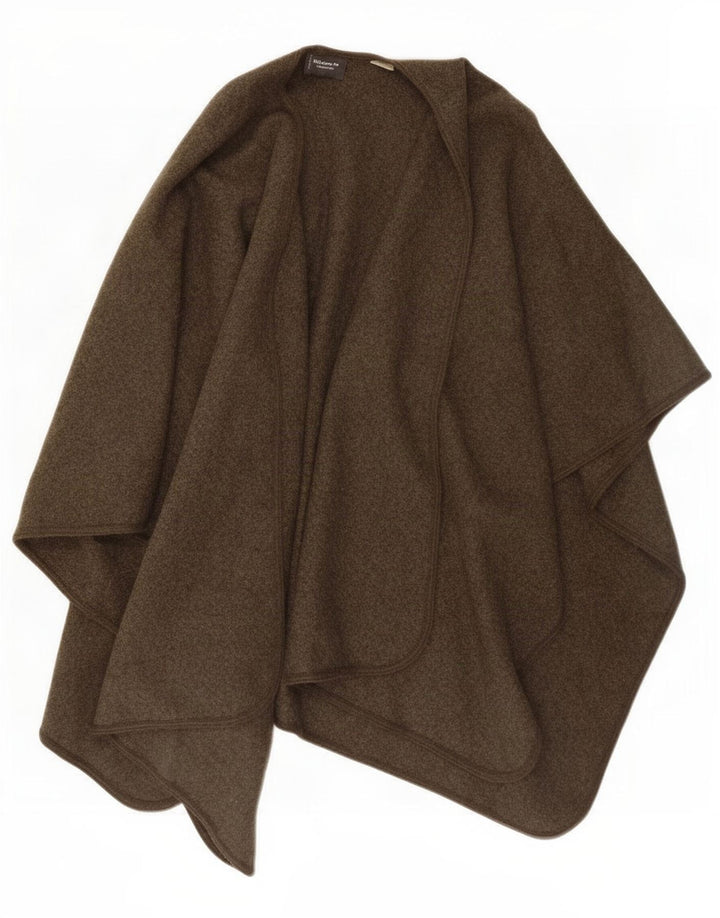 Vintage Womens Poncho Coat One Size Khaki Virgin Wool