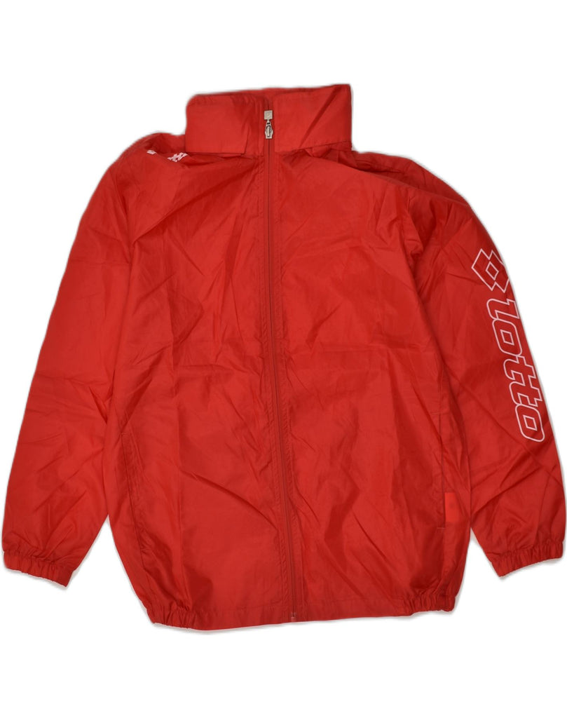 LOTTO Boys Graphic Rain Jacket 9-10 Years Small Red Polyester | Vintage Lotto | Thrift | Second-Hand Lotto | Used Clothing | Messina Hembry 