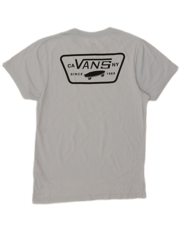 Vans Mens Custom Fit Graphic T-Shirt Top Small Blue Cotton