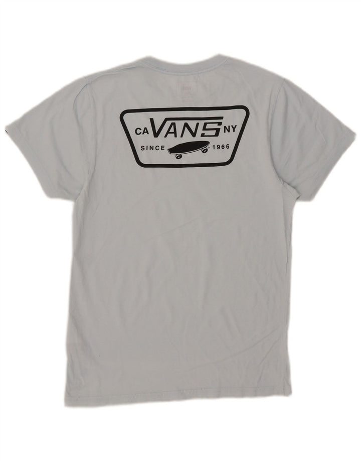 Vans Mens Custom Fit Graphic T-Shirt Top Small Blue Cotton