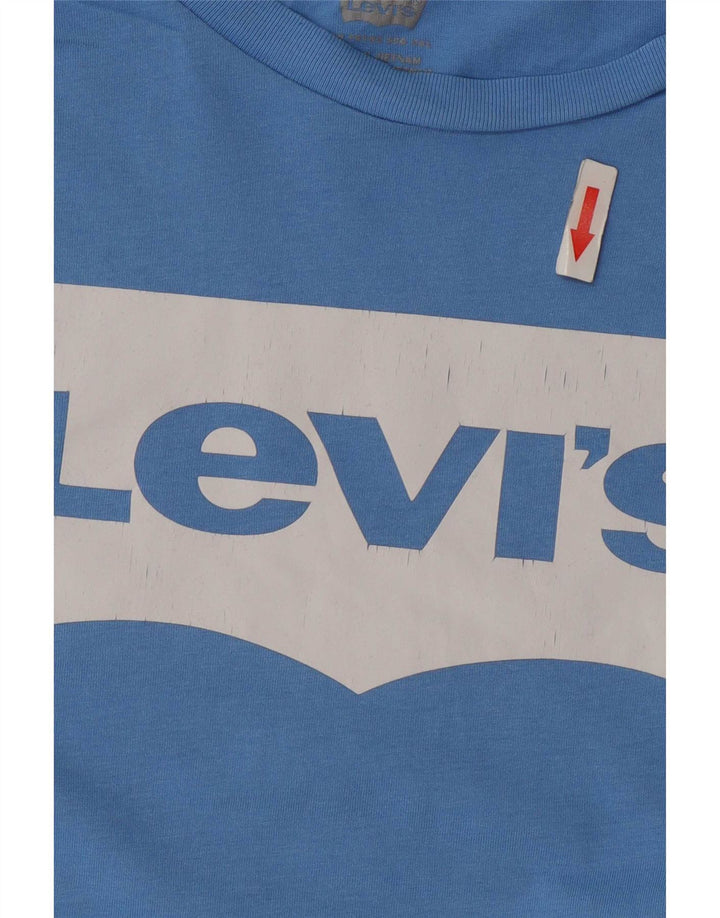 Levi's Womens Graphic T-Shirt Top UK 6 XS Blue