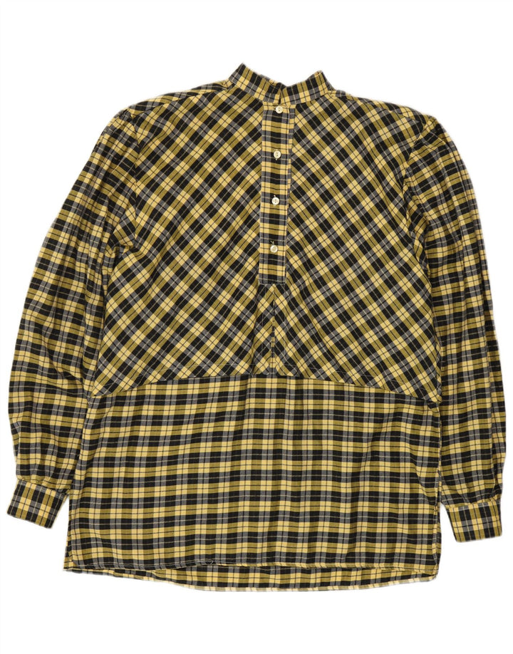 Regina Schrecker Womens Oversized Shirt Dress UK 14 Medium Yellow Check