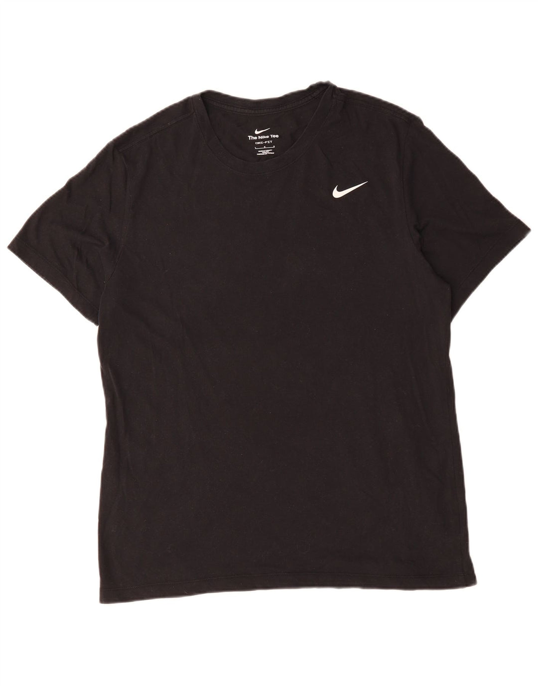 Nike Mens Dri Fit T-Shirt Top Large Black Cotton