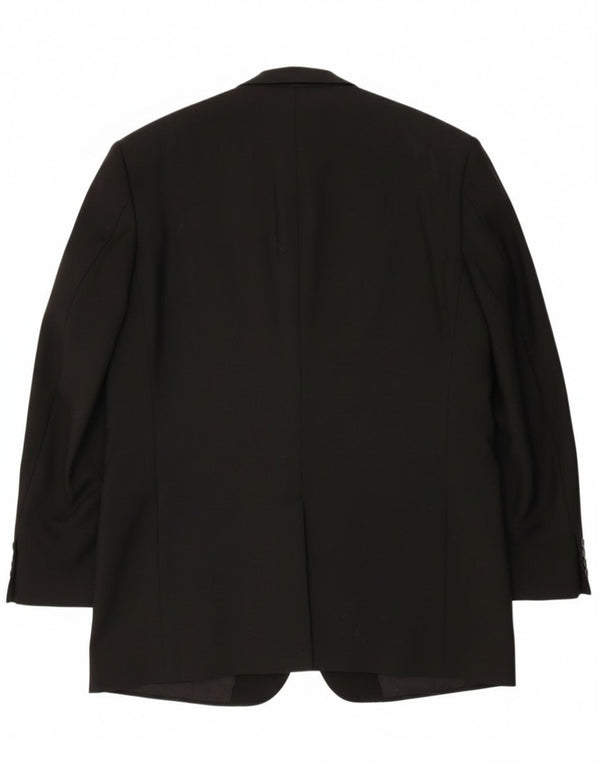 Mario Zegna Mens 1 Button Blazer Jacket IT 50 Large Black Colourblock Wool