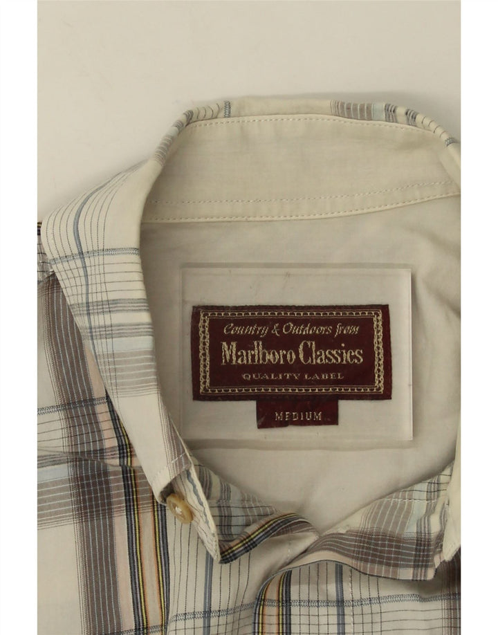 Marlboro Classics Mens Shirt Medium White Check