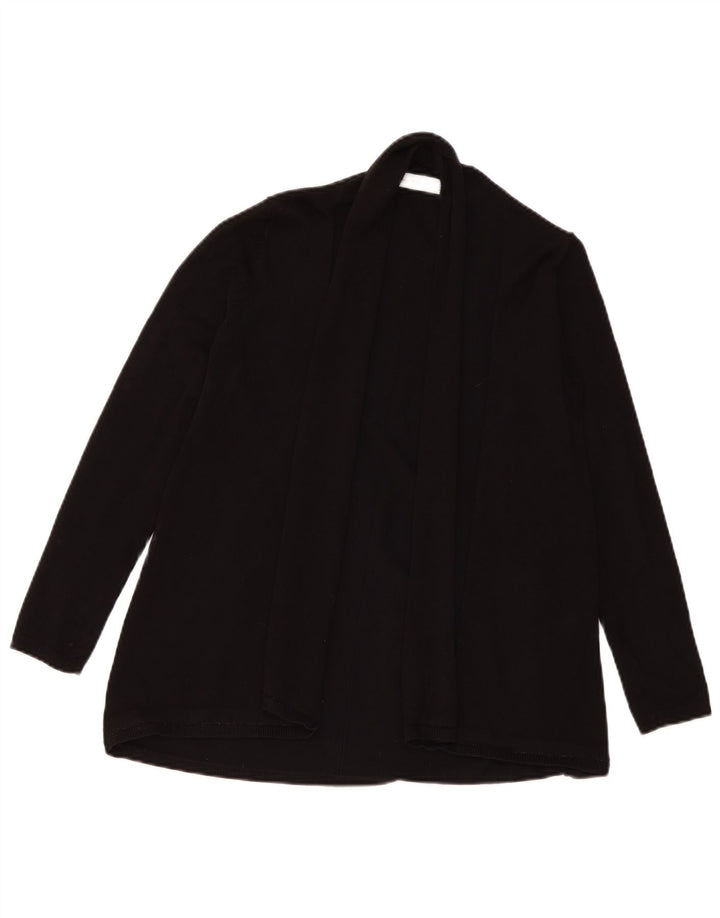 Zara Womens Open Cardigan Sweater UK 12 Medium Black