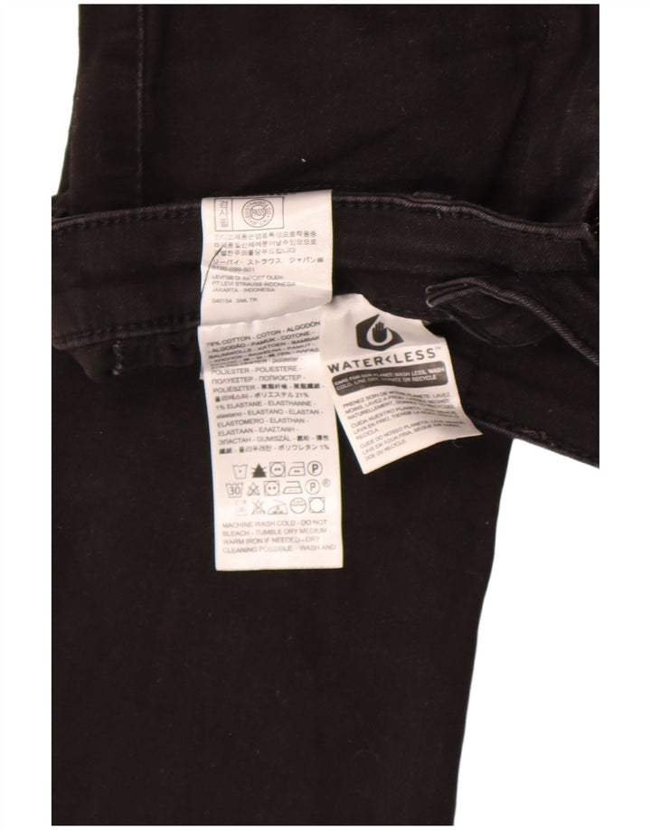 Levi's Womens 725 High Rise Bootcut Jeans W24 L32 Black Cotton