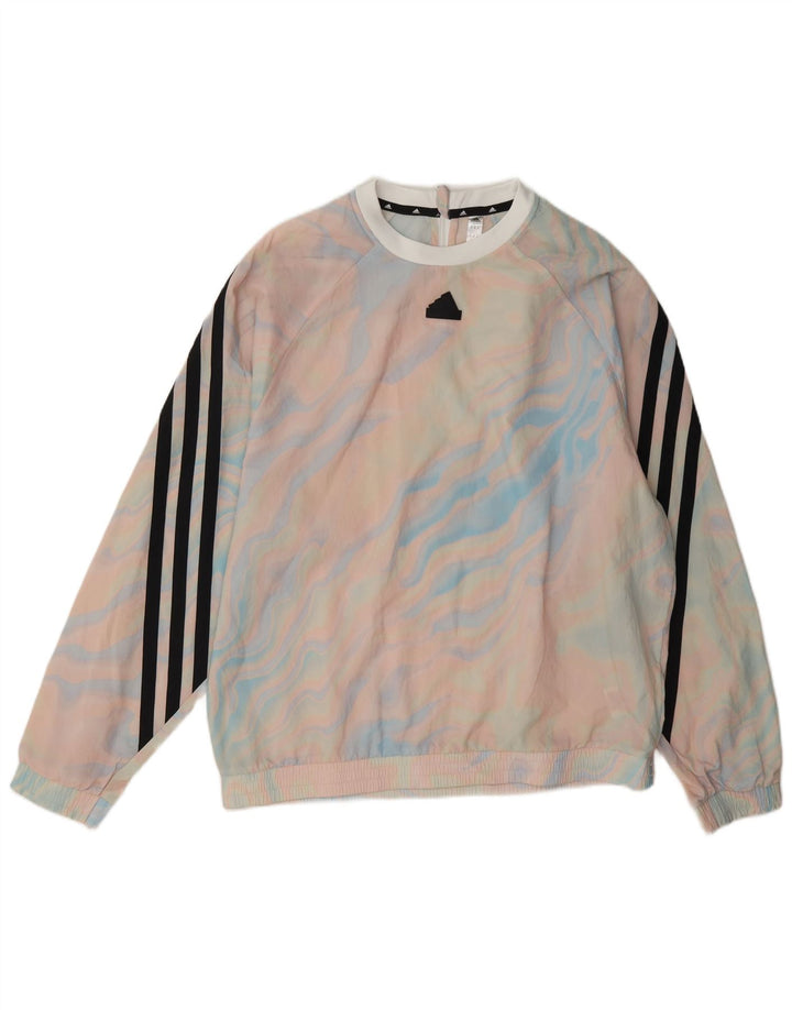 Adidas Mens Pullover Tracksuit Top Jacket Medium Multicoloured Tie Dye