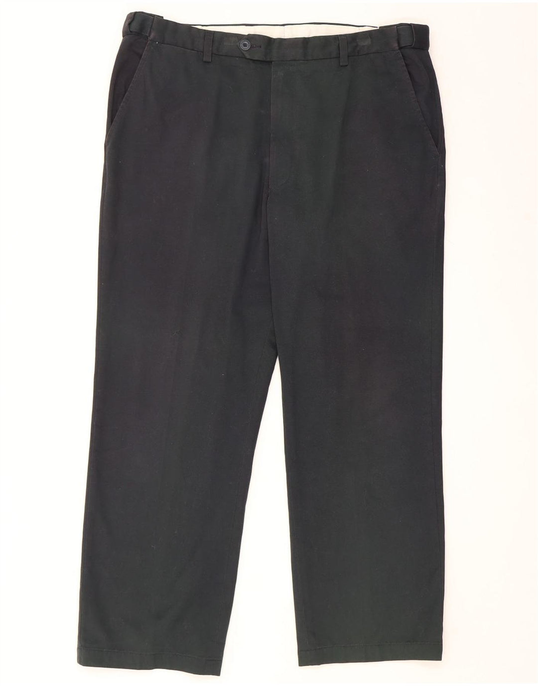 Marks & Spencer Mens Blue Harbour Straight Chino Trousers W38 L29 Navy