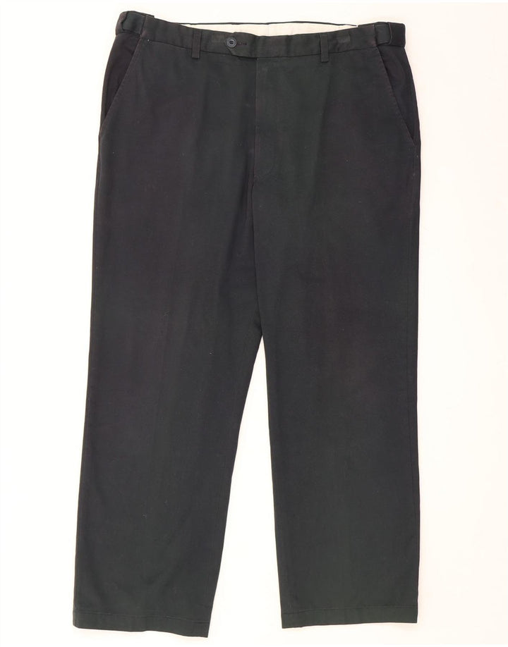 Marks & Spencer Mens Blue Harbour Straight Chino Trousers W38 L29 Navy