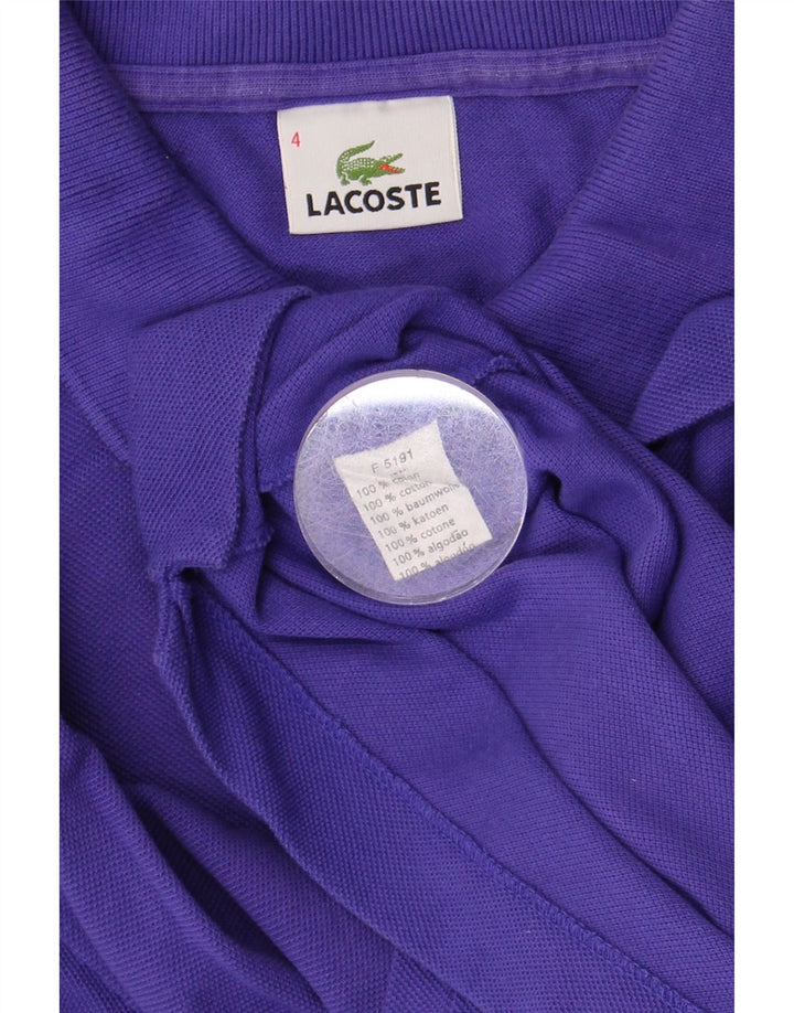Lacoste Mens Polo Shirt Size 4 Medium Purple Cotton
