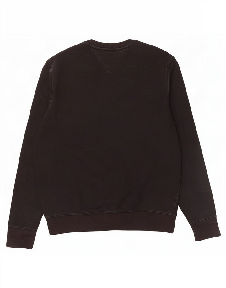 Tommy Hilfiger Mens Graphic Sweatshirt Jumper Medium Black Cotton