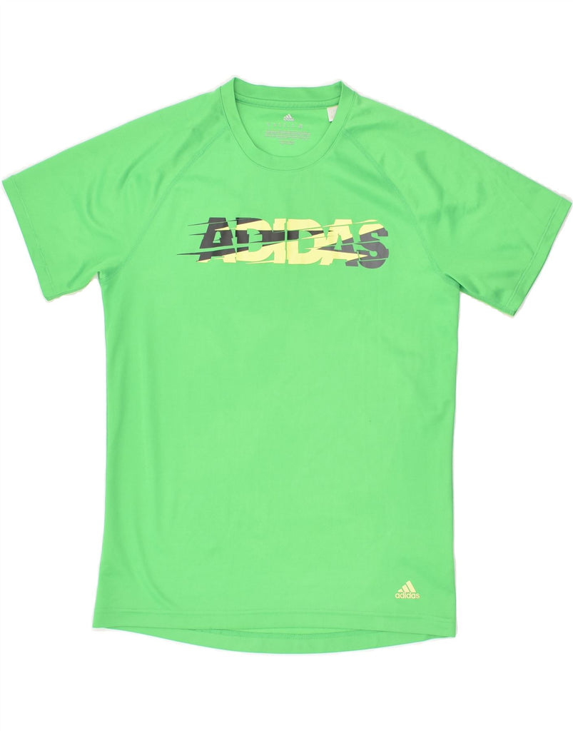 ADIDAS Mens Graphic T-Shirt Top Medium Green Polyester | Vintage Adidas | Thrift | Second-Hand Adidas | Used Clothing | Messina Hembry 