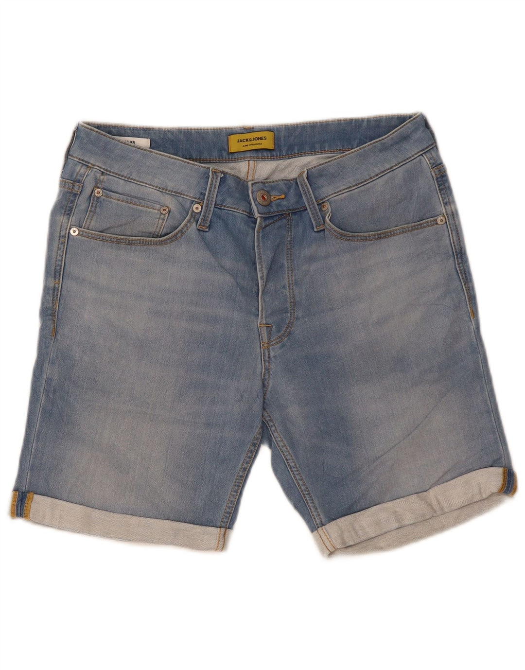 Jack & Jones Mens Regular Denim Shorts Medium W32 Blue Cotton