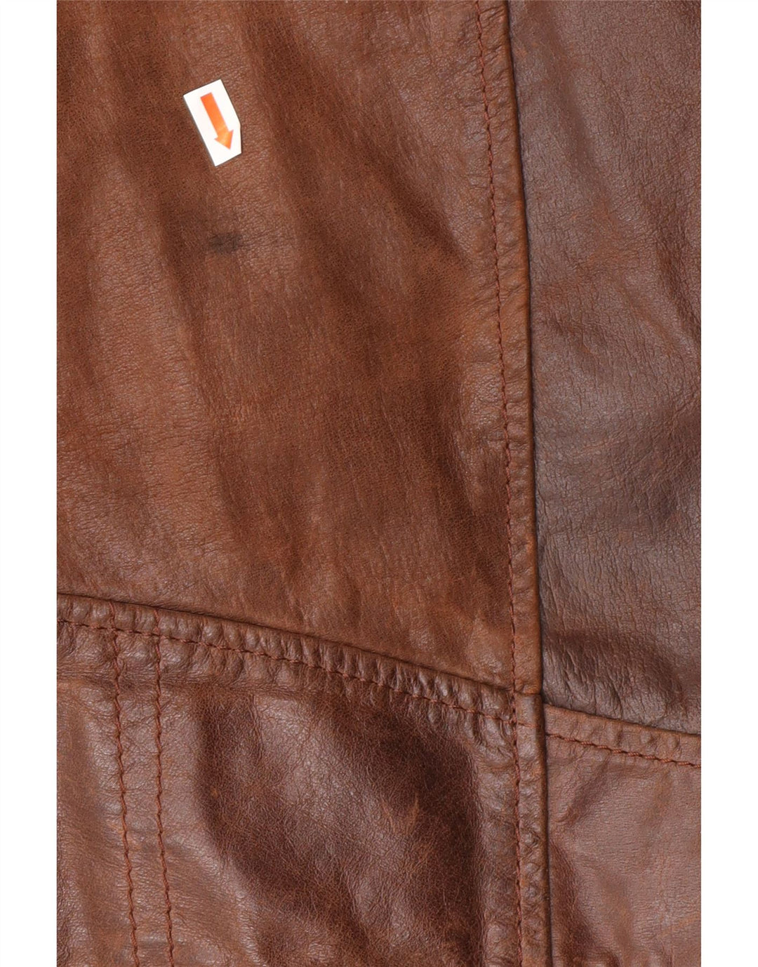 GIPSY Mens Slim Leather Jacket UK 42 XL Brown Leather