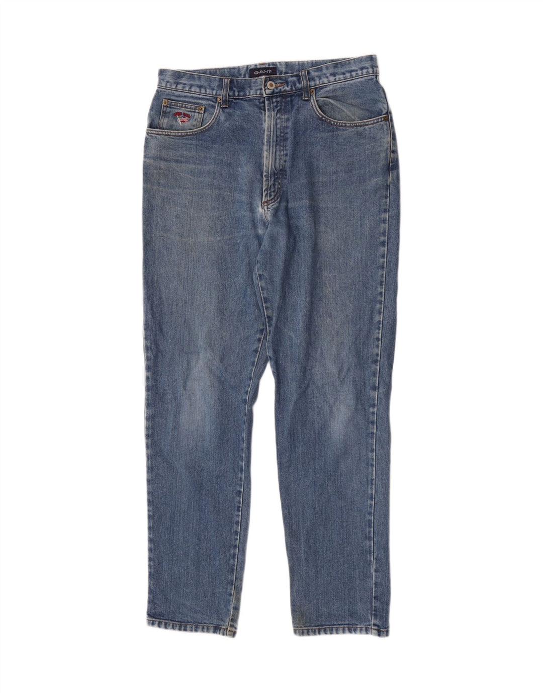 Gant Mens Tapered Jeans W34 L32 Blue Cotton