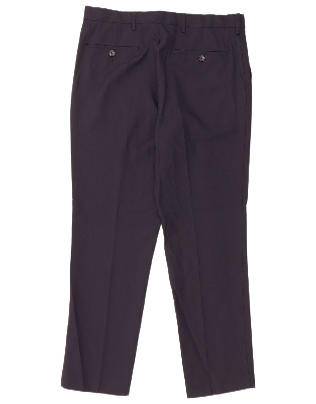 Marks & Spencer Mens Slim Chino Trousers W32 L29 Navy Blue Polyester