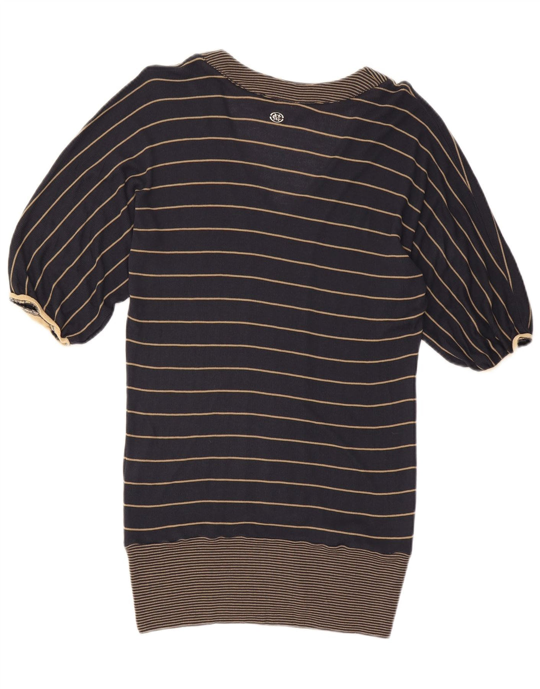 Marlboro Classics Womens Longline Blouse Top UK 16 Large Navy Blue Striped