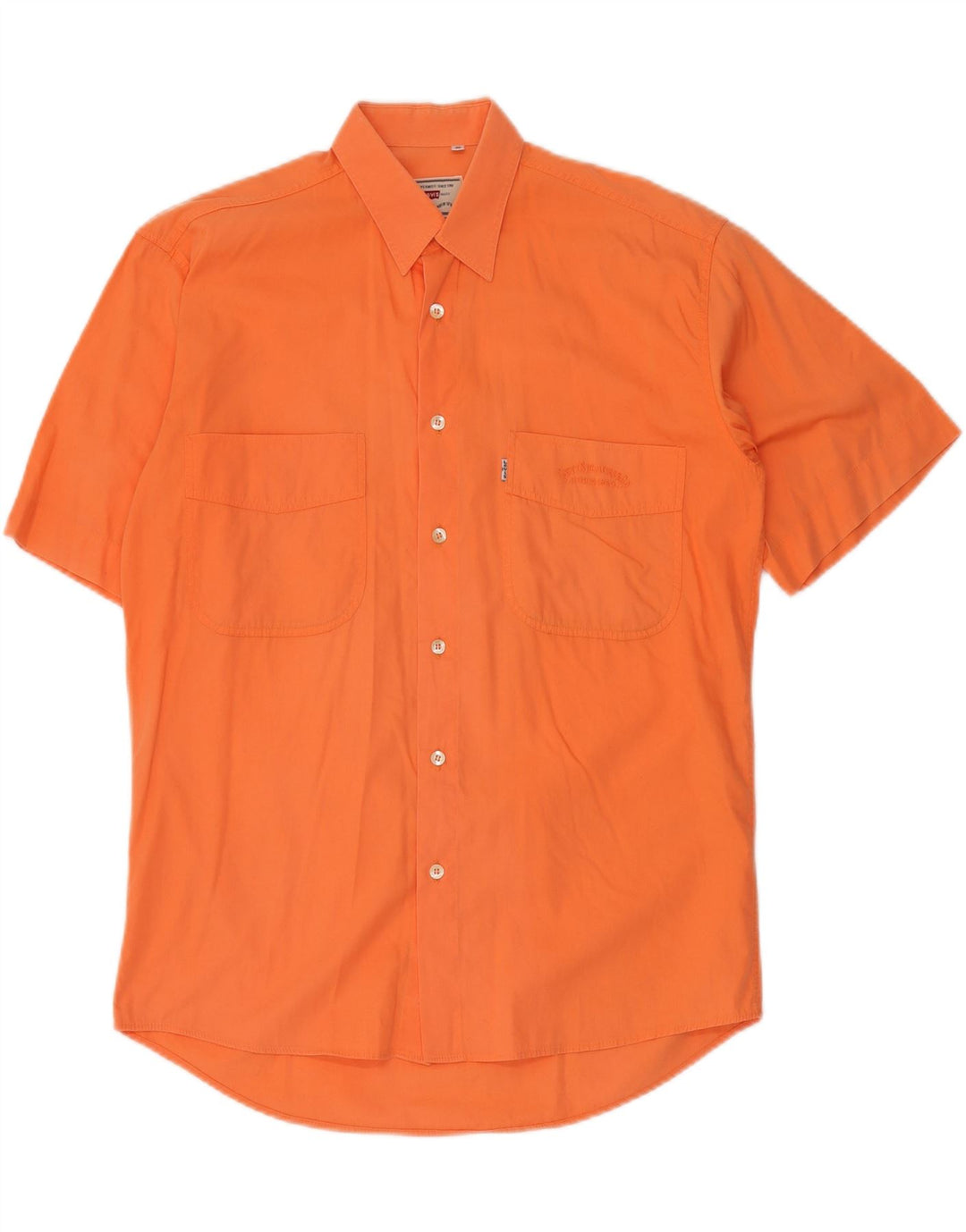 LEVI'S Mens Short Sleeve Shirt Small Orange