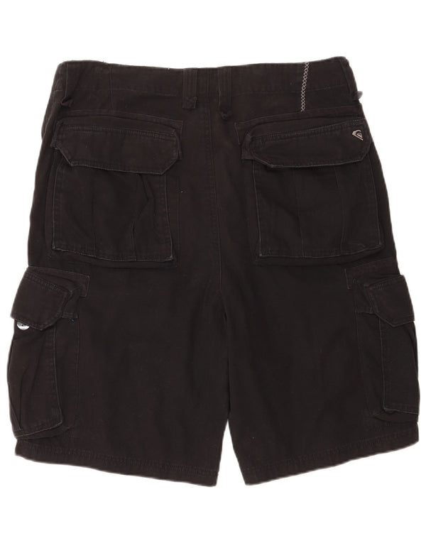 Quiksilver Mens Cargo Shorts W34 Large Black Cotton