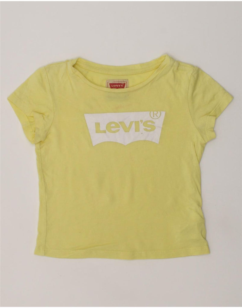 LEVI'S Girls Graphic T-Shirt Top 3-4 Years Yellow Modal | Vintage Levi's | Thrift | Second-Hand Levi's | Used Clothing | Messina Hembry 