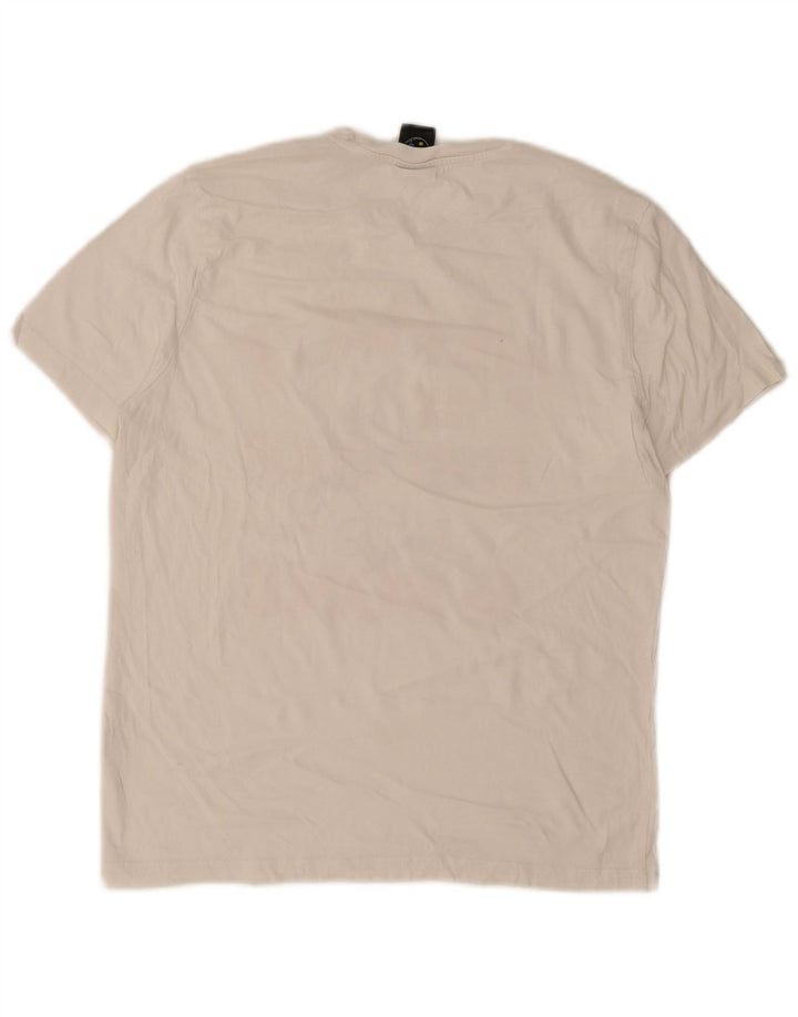 Maui and Sons Mens Graphic T-Shirt Top Medium White Cotton