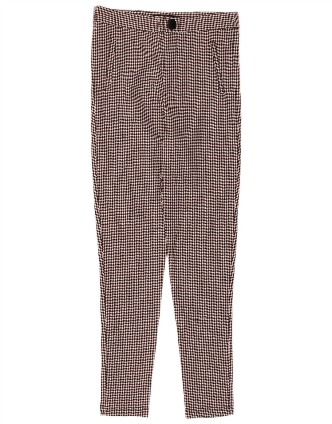 ZARA Womens Slim Suit Trousers Medium W28 L27 Multicoloured Houndstooth