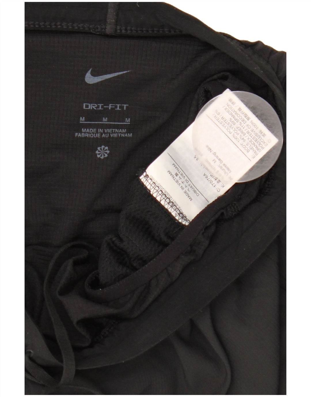 Nike Womens Dri Fit Graphic Sport Shorts UK 14 Medium  Black Polyester