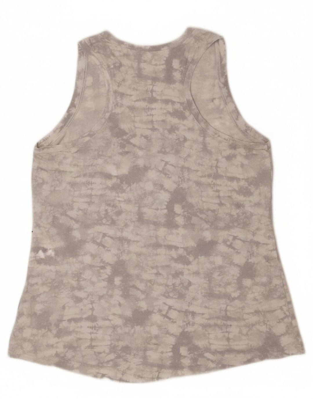 REEBOK Womens Vest Top UK 14 Large Grey Tie Dye
