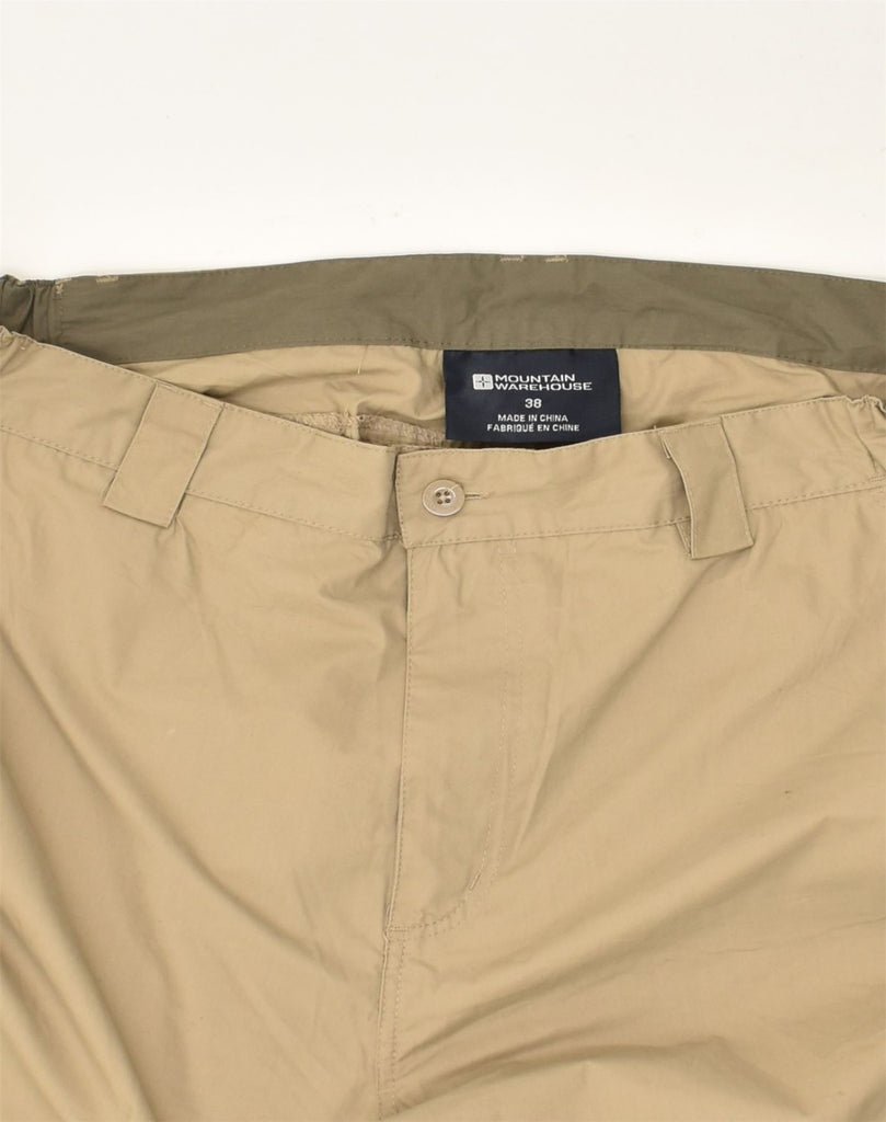 MOUNTAIN WAREHOUSE Mens Straight Cargo Trousers W38 L27 Beige Polyester | Vintage Mountain Warehouse | Thrift | Second-Hand Mountain Warehouse | Used Clothing | Messina Hembry 