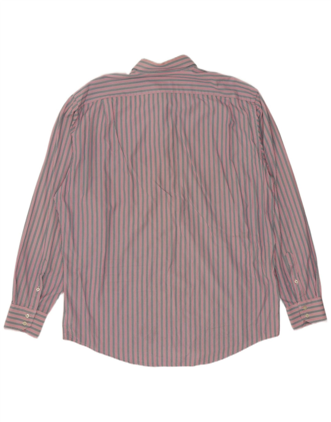 Lacoste Mens Regular Fit Shirt Size 44 XL Pink Striped Cotton