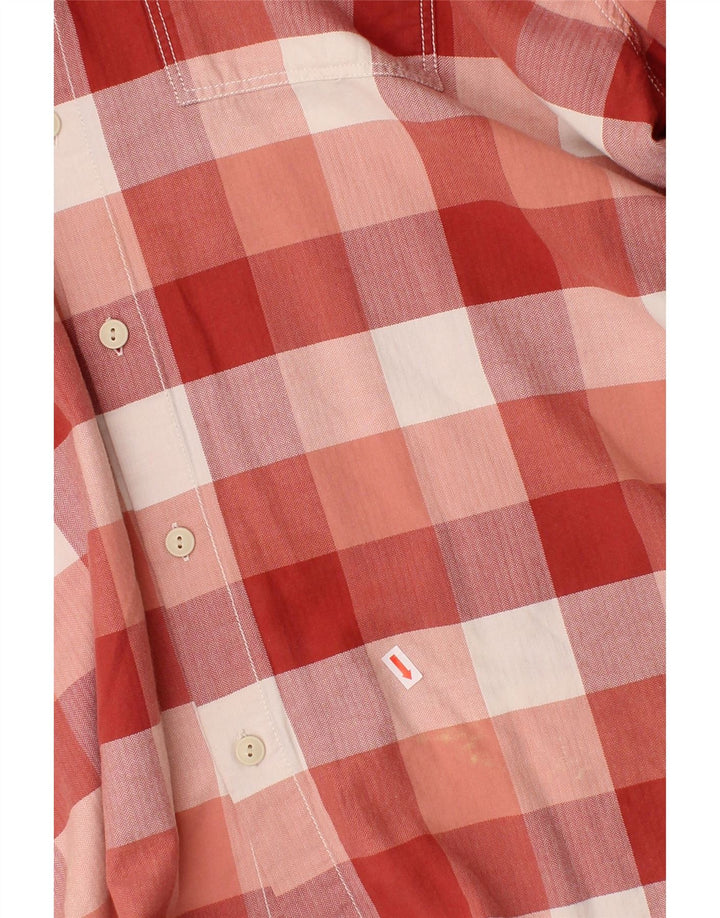 EDDIE BAUER Mens Relaxed Fit Shirt 2XL Red Check Cotton Vintage Eddie Bauer and Second-Hand Eddie Bauer from Messina Hembry 