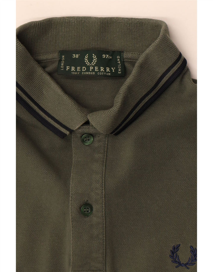 Fred Perry Mens Polo Shirt XS Green Cotton