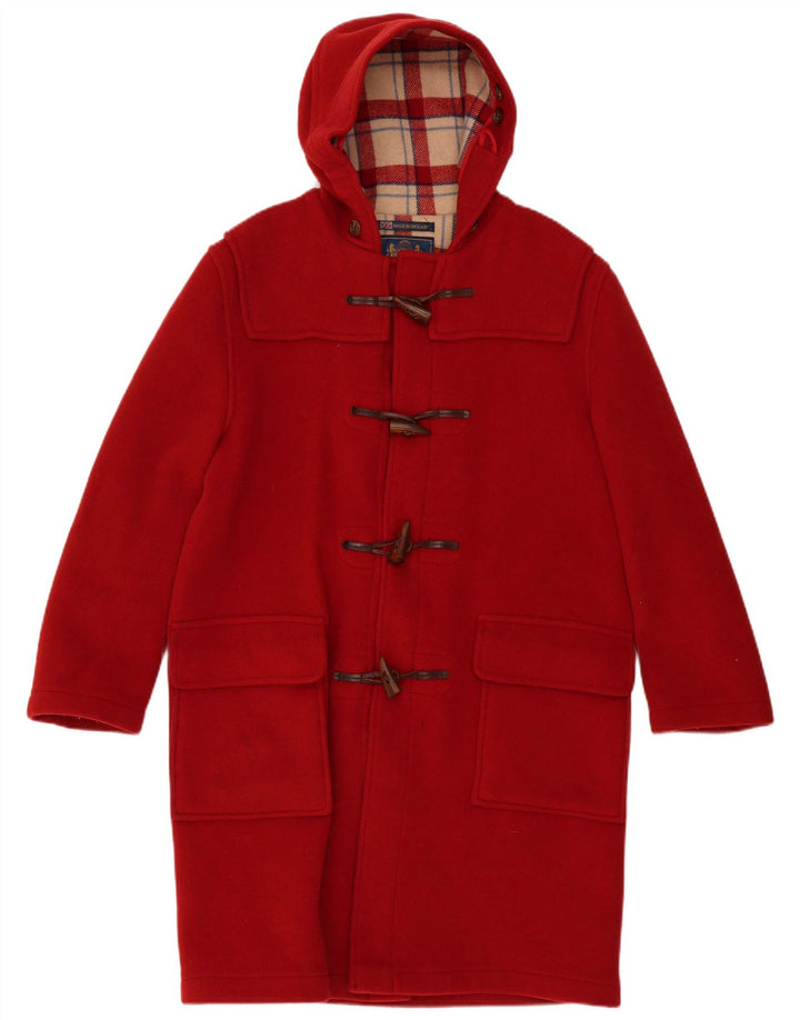 Gloverall Womens Hooded Duffle Coat UK 18 XL Red